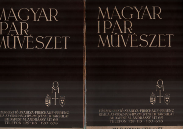 Magyar Ipar Mvszet 1938. vfolyam, 1, 2, 3, 4, 9-10. szmok. (6 db)