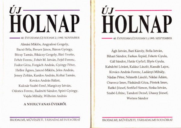 j holnap 40. vfolyam 1995. szeptember, november