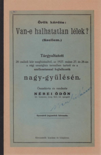 rk krds: van-e halhatatlan llek?