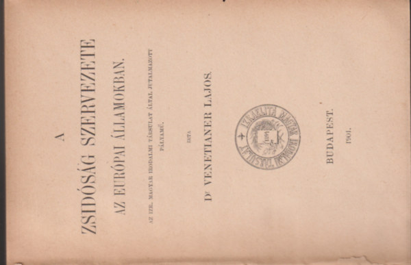 A zsid�s�g szervezete az eur�pai �llamokban