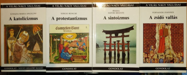 3 kötet "A világ nagy vallásai": A katolicizmus + A sintoizmus + A zsidó vallás