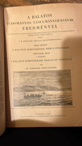 A Balaton tudom�nyos tanulm�nyoz�s�nak eredm�nyei - Els� k�tet: A Balaton k�rny�k�nek fizikai f�ldrajza, Negyedik r�sz, I. szakasz: A Balaton k�rny�k�nek �ghajlati viszonyai (1898)