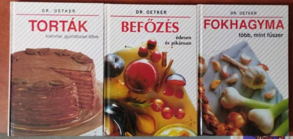 3db Dr.Oetker knyv:Tortk+Befzs+Fokhagyma
