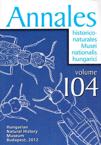 Annales - historico-naturales Musei nationalis hungarici (A Magyar Termszettudomnyi Mzeum vknyve) volume 104
