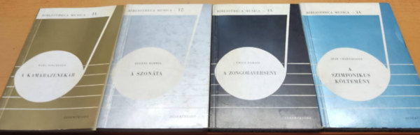 4 db Bibliotheca Musica: A kamarazenekar (11) + A szonta (12) + A zongoraverseny (13) + A szimfonikus kltemny (14)