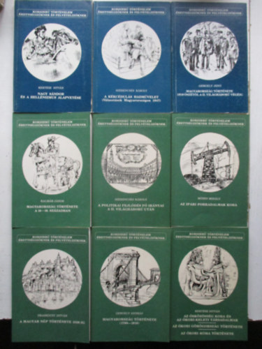 9 db k�nyv a korszer� T�rt�nelem sorozatb�l (Nagy S�ndor, Magyarorsz�g t�rt�nete 1919 �sz�t�l, A k�kc�dul�s hadm�velet, Magyarorsz�g t�rt�nete 16-18. sz�zadban, stb..)
