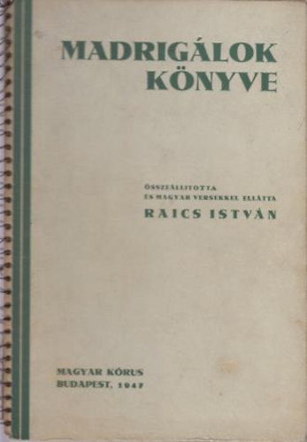 Madrig�lok k�nyve