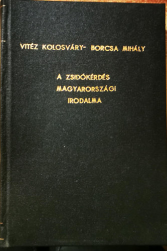 A zsid�k�rd�s Magyarorsz�gi irodalma