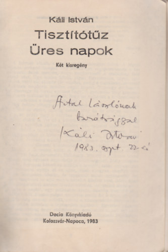 Tisztt tz - res napok