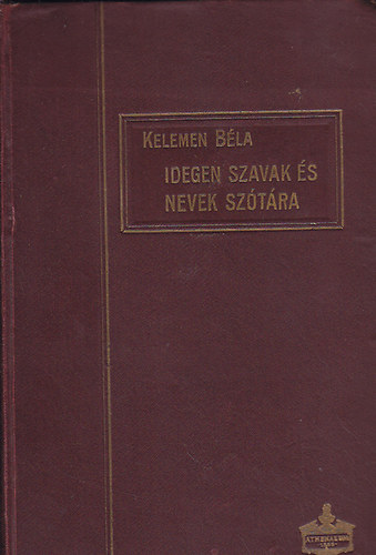 Idegen szavak s nevek sztra