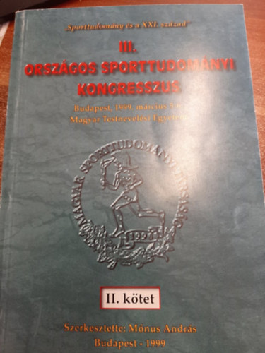 III. Orszgos Sporttudomnyi Kongresszus - II. Ktet
