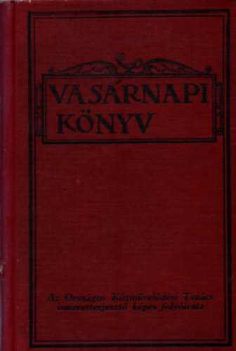 Vasrnapi Knyv 1929 I. flv 1-26. XIX. vfolyam