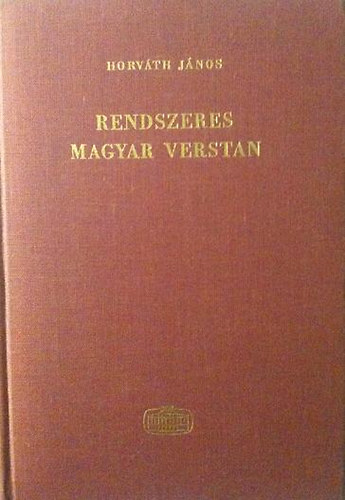 Rendszeres magyar verstan