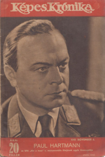 K�pes Kr�nika 1941. november 6. (Irodalmi, m�v�szeti, sz�nh�zi, t�rsas�gi �s sporthetilap)