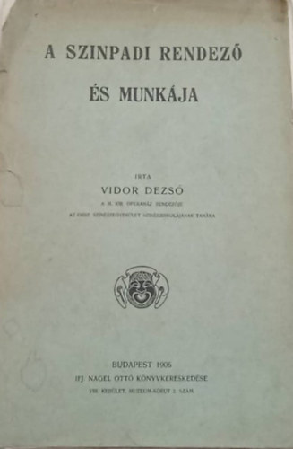 A sz�npadi rendez� �s munk�ja