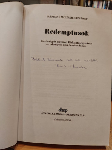 Redemptusok - Gazdasg s letmd Kiskunflegyhzn a redempci els vszzadban