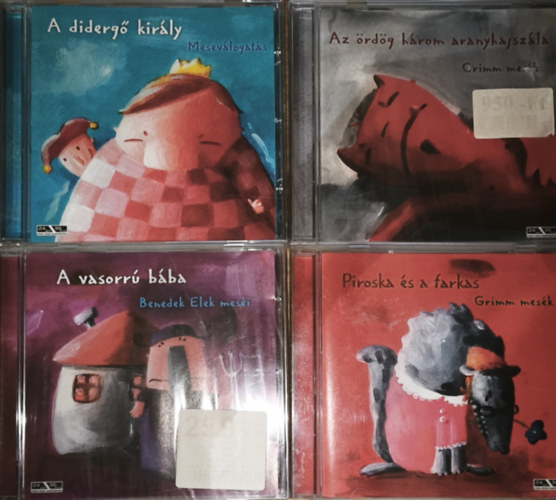 4db mesev�logat�s CD - Az �rd�g h�rom hajsz�la-Grimm mes�k, Piroska �s a farkas-Grimm mes�k, A vasorr� b�ba-Benedek Elek mes�i, A diderg� kir�ly-Mesev�logat�s
