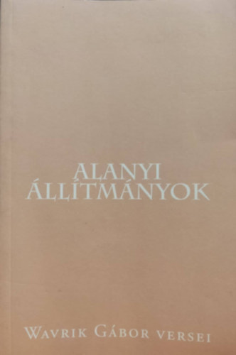 Alanyi lltmnyok - Wavrik Gbor versei