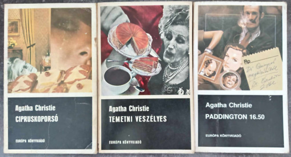 Agatha Christie krimik (3db.): Cipruskopors + Temetni veszlyes + Paddington 16.50