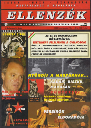 Ellenzk - Az '56-os felkelk rabparlamentjnek lapja - I. vfolyam 2. szm