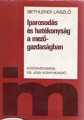 Iparosods s hatkonysg a mezgazdasgban