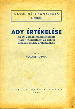 Fldessy Gyula - Ady rtkelse