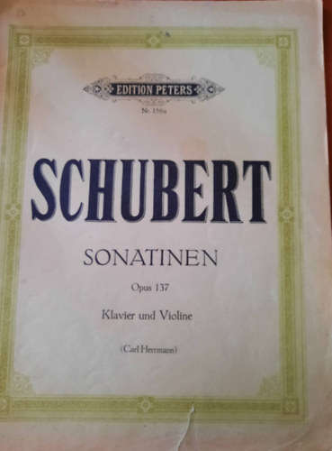 Edition Peters: Schubert Sonatinen Klavier und Violine (Carl Herrmann)