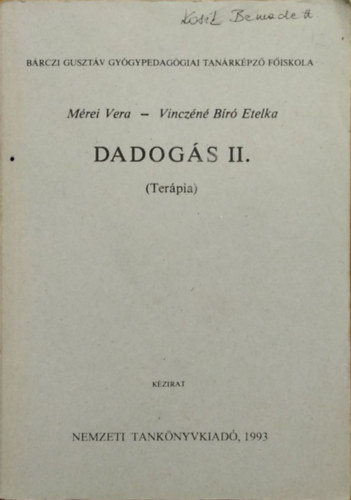 Mrei Vera-Vinczn B. Etelka - Dadogs II. (Terpia)