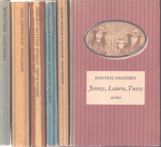 6 k�tet a Cs�kos K�nyvek sorozatb�l: Jenny, Laura, Tussy - K�lyk�k a j�d�sfa alatt - H�rmunknak kev�s a hely - Gyorsan sz�llj fel a buszra! - Az elmaradt t�nc - Sz�llovasok