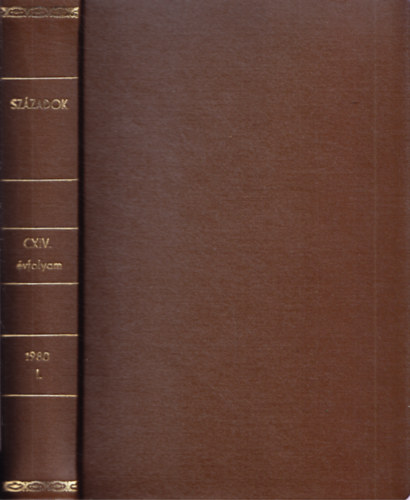 Sz�zadok CXIV. �vfolyam, 1980 I.
