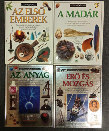 Szemtanú sorozat - (4db) Szemtanú ifjúsági ismeretterjesztő könyvcsomag: Az első emberek / A madár / Az anyag / Erő és mozgás