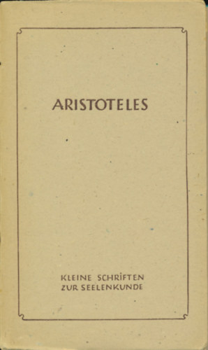 Kleine Schriften zur Seelenkunde