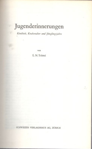 Jugenderinnerungen