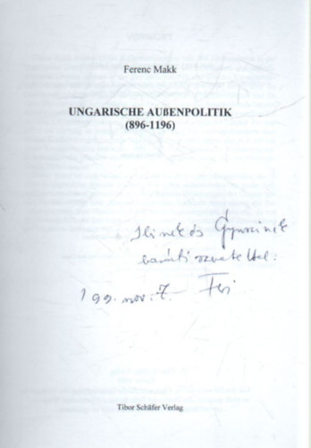 Ungarische Aubenpolitik ( 896-1196)