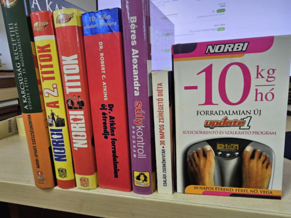 7db egszsges letmd ktet, KNYVMENT AJNLAT: A karcssg receptjei+ A Norbi-titok 1-2+ Dr. Atkins forradalmian j trendje+ Slykontroll program+ -10kg/h+ 30 napos zsrget dita