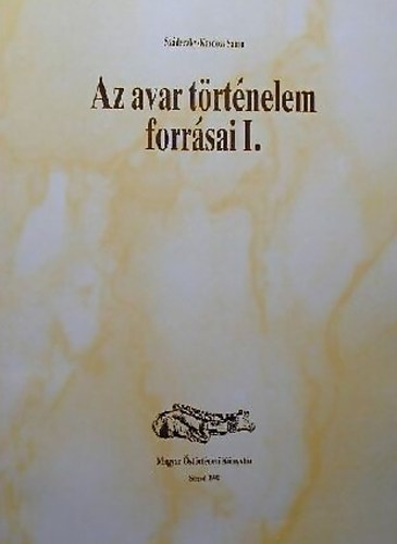 Az avar t�rt�nelem forr�sai I.