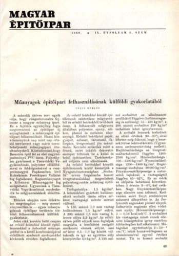 Magyar ptipar 1960/2-9., 1961/4-12.