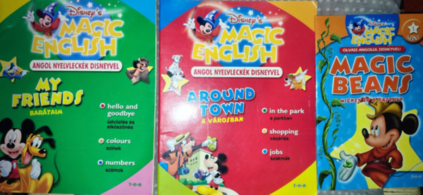 Tracy Traynor - 3db Disney's Magic English fzet - Tracy Traynor (szerk.)-Olvass angolul Disneyvel!-Magic beans; Angol nyelvleckk Disneyvel-Around town; Angol nyelvleckk Disneyvel-My friends