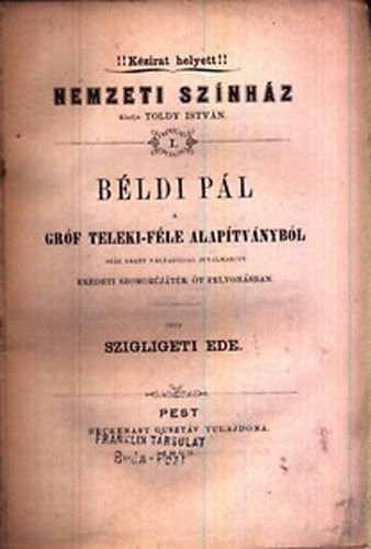 B�ldi P�l (I. kiad�s)
