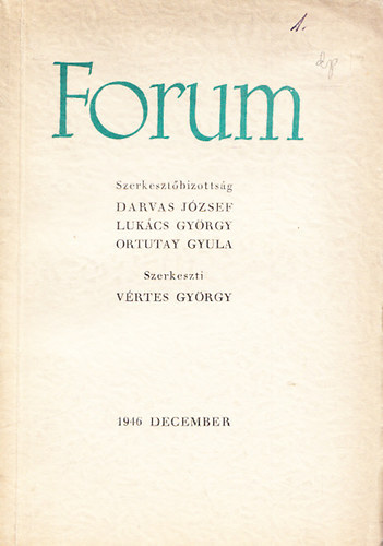 Forum (folyirat) 1946. december