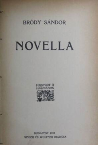 Brdy sndor:novella