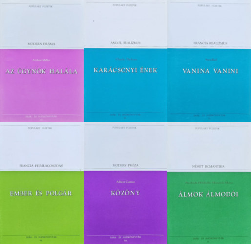 6 db Populart f�zet k�telez�k: Kar�csonyi �nek + Az �gyn�k hal�la + Ember �s polg�r + Vanina Vanini + K�z�ny + �lmok �lmod�i