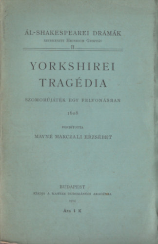 Yorkshirei tragdia (l-shakespearei drmk)