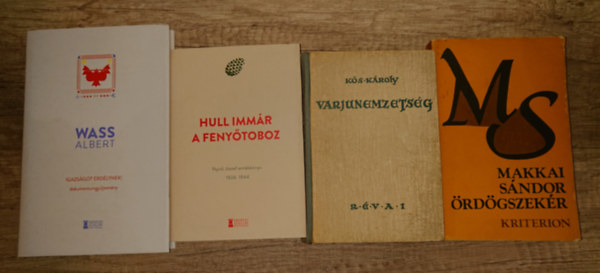 4 k�nyv 20. sz�zadi erd�lyi �r�kt�l: �rd�gszek�r, Varj�nemzzets�g, Hull a feny�toboz, Igazs�got Erd�lynek!