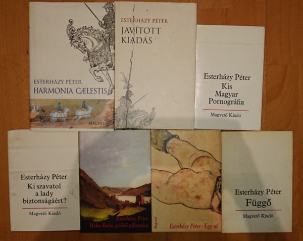 7 fontos ktet Esterhzy Ptertl: Harmonia, Caelestis, Javtott kiads, Ki szavatol a lady biztonsgrt, Kis magyar pornogrfia, Fgg, Egy n, Hahn-Hahn grfn pillantsa