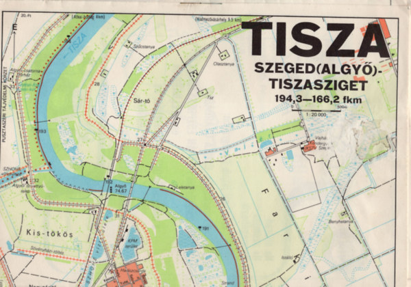 Tisza  - Szeged ( Algy) Tiszasziget trkp 1:20 000   ( 1982 )