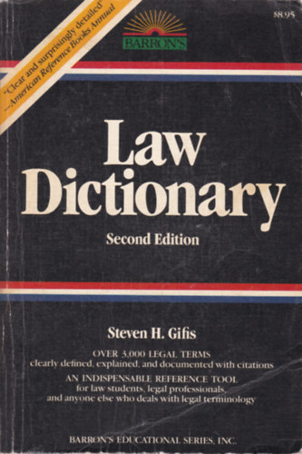 Law Dictionary (Jogsztr - angol nyelv)