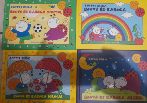 Bartos Erika - 4 db knyv: Bogy s Babca, Bogy s Babca alszik, Bogy s Babca virgai, Bogy s Babca sportol