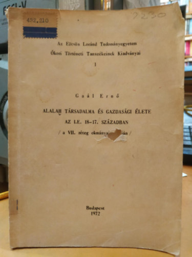 Alalah t�rsadalma �s gazdas�gi �lete Az I.e. 18-17 sz�zadban