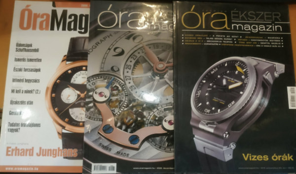 3 db Pr�mium �ra-�kszer Magazin (sz�rv�nysz�mok, lapsz�mok a term�klapon)